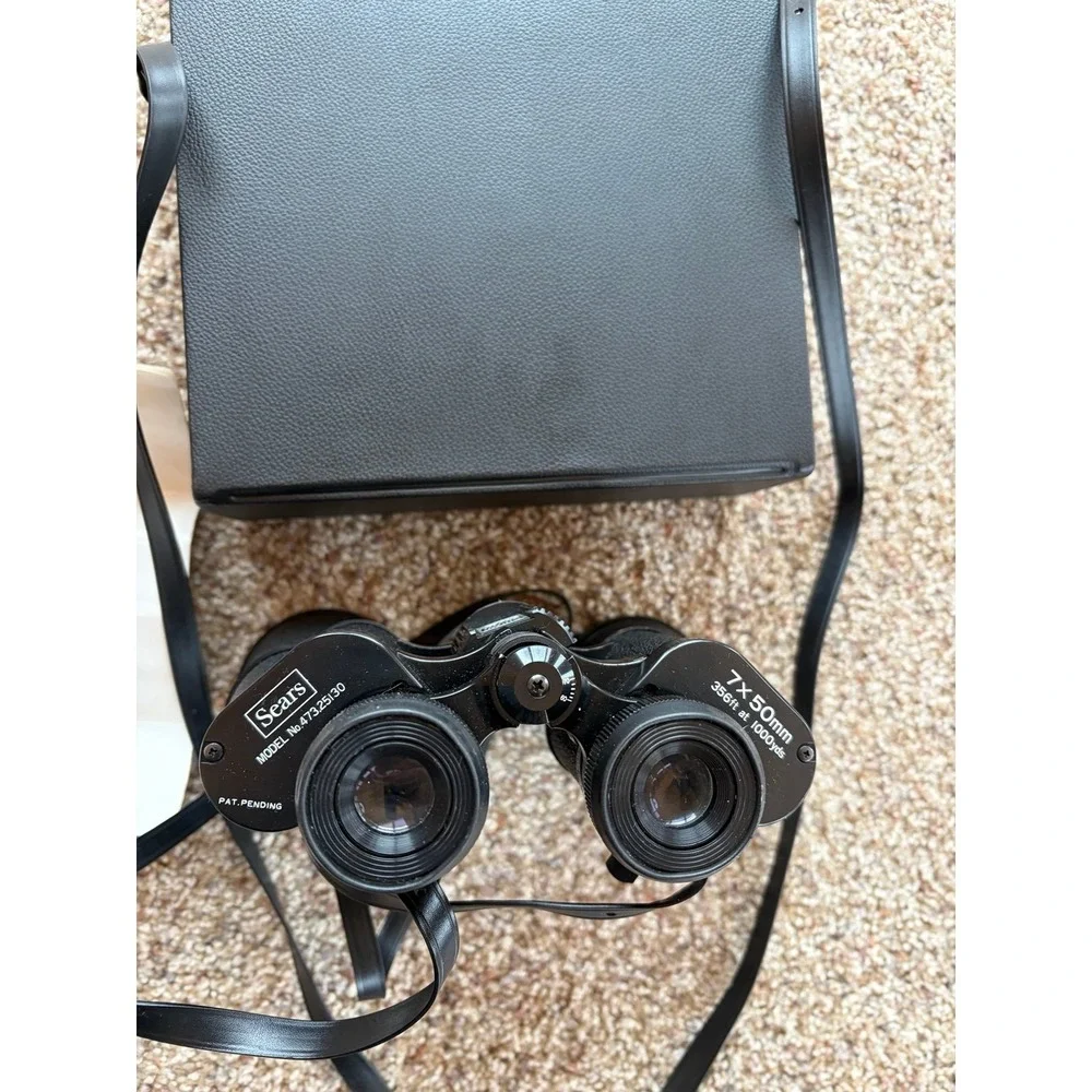 Vintage sears binoculars 7 x 50 mm model 473–25130